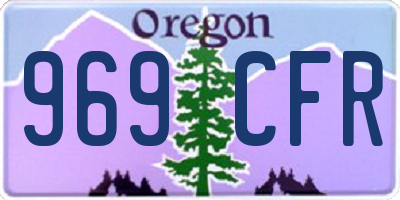 OR license plate 969CFR