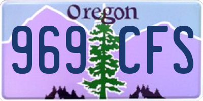 OR license plate 969CFS