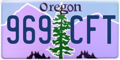 OR license plate 969CFT
