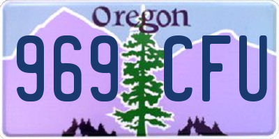 OR license plate 969CFU