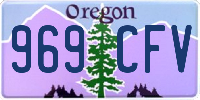 OR license plate 969CFV