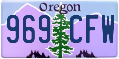 OR license plate 969CFW