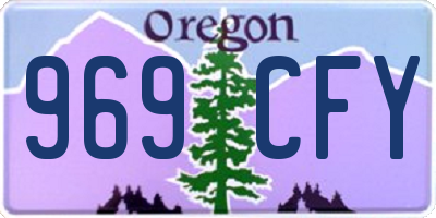 OR license plate 969CFY