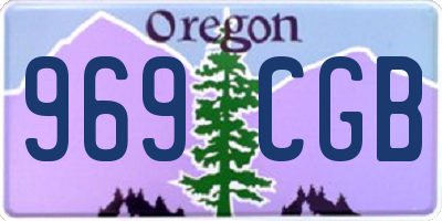 OR license plate 969CGB
