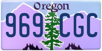 OR license plate 969CGC
