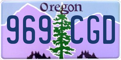 OR license plate 969CGD