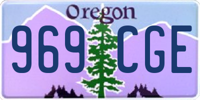 OR license plate 969CGE