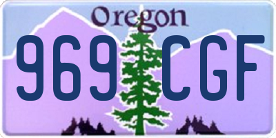 OR license plate 969CGF