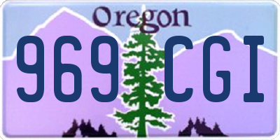 OR license plate 969CGI