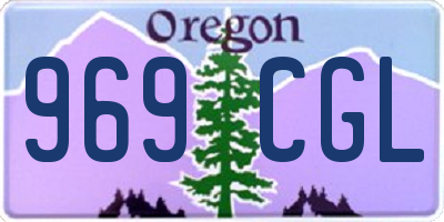 OR license plate 969CGL