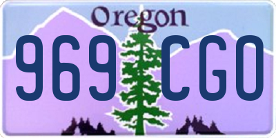 OR license plate 969CGO