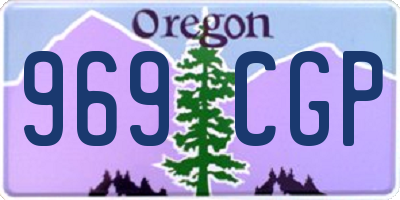 OR license plate 969CGP