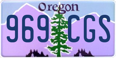 OR license plate 969CGS