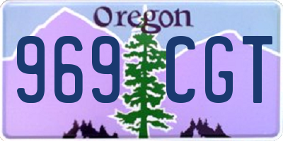 OR license plate 969CGT