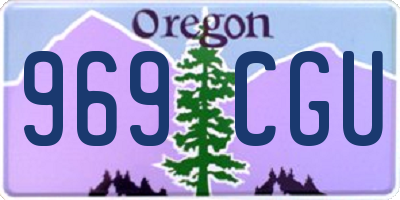 OR license plate 969CGU