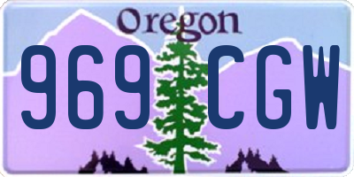 OR license plate 969CGW