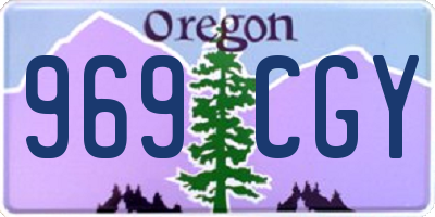 OR license plate 969CGY