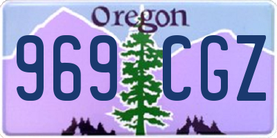 OR license plate 969CGZ