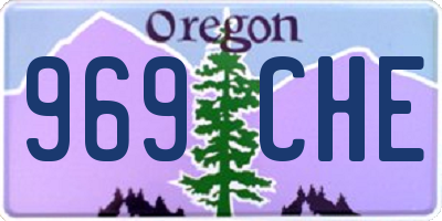 OR license plate 969CHE