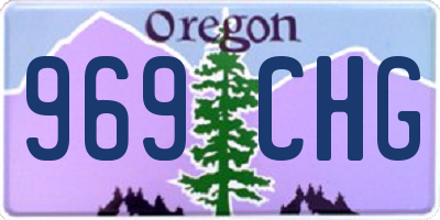 OR license plate 969CHG