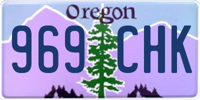 OR license plate 969CHK