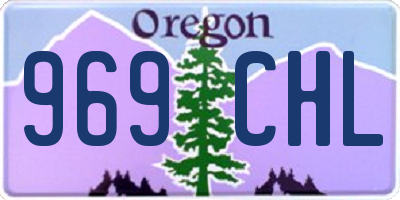 OR license plate 969CHL