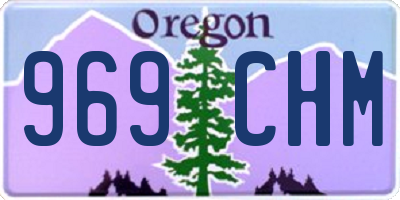 OR license plate 969CHM