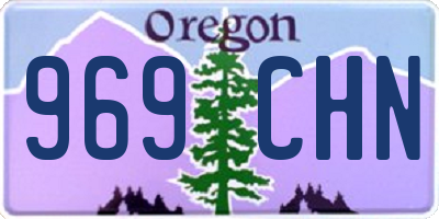 OR license plate 969CHN