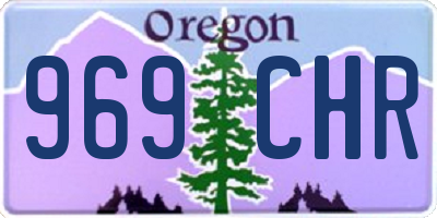 OR license plate 969CHR