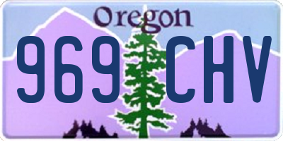 OR license plate 969CHV