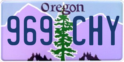 OR license plate 969CHY