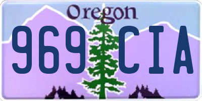 OR license plate 969CIA