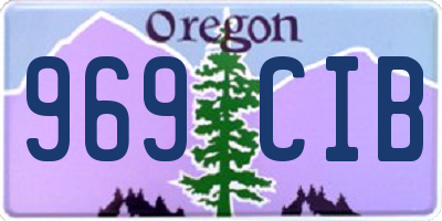OR license plate 969CIB