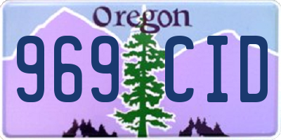 OR license plate 969CID