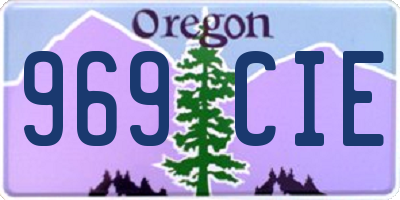 OR license plate 969CIE