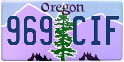 OR license plate 969CIF