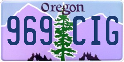 OR license plate 969CIG
