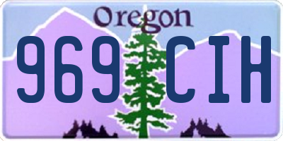 OR license plate 969CIH