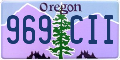 OR license plate 969CII