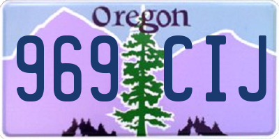 OR license plate 969CIJ