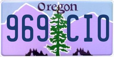 OR license plate 969CIO