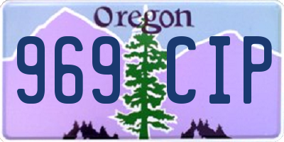 OR license plate 969CIP