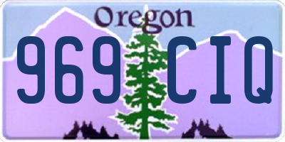 OR license plate 969CIQ
