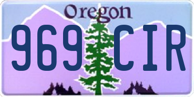 OR license plate 969CIR