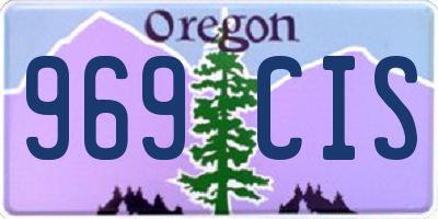 OR license plate 969CIS