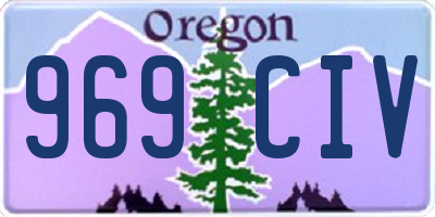 OR license plate 969CIV