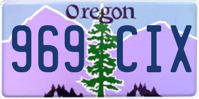 OR license plate 969CIX