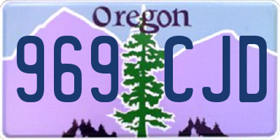 OR license plate 969CJD