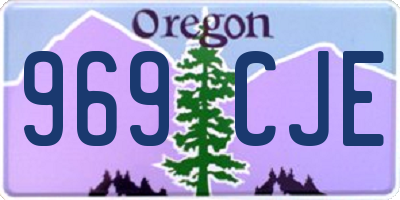 OR license plate 969CJE
