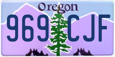 OR license plate 969CJF